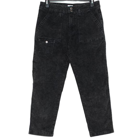 Time And Tru Pants Corduroy Cargo Gorpcore Utility 90s Y2K Utilitarian Black 12 - Picture 1 of 2